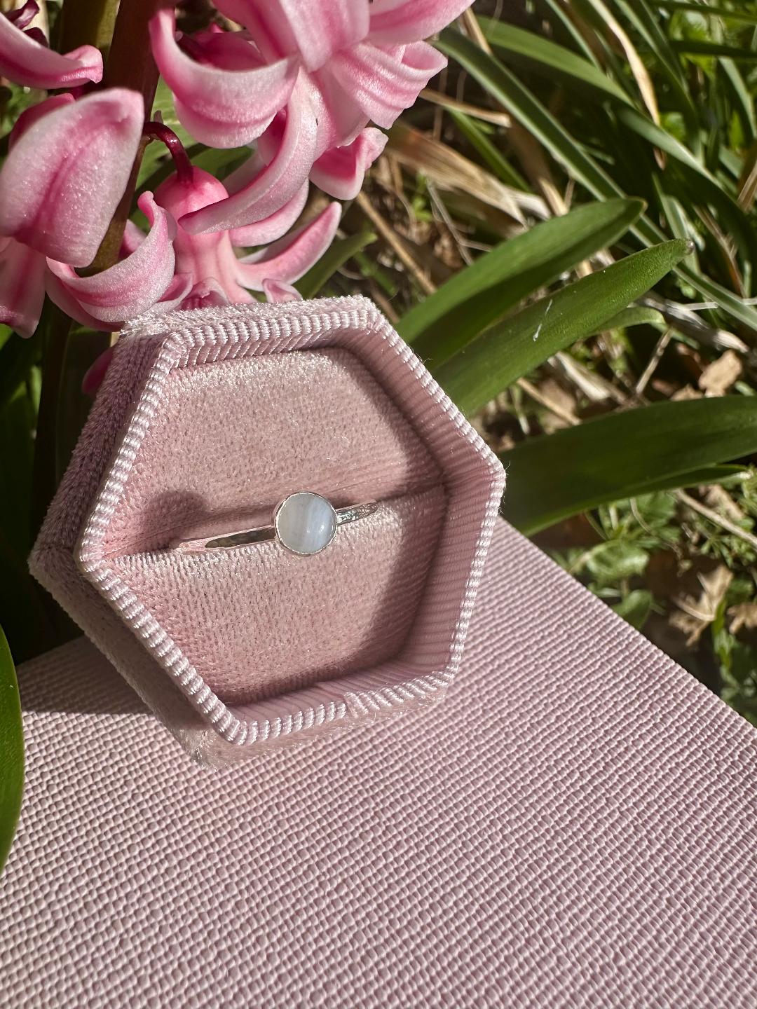 Blue Lace Agate Ring