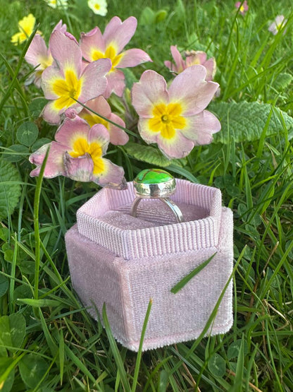 Green Copper Turquoise Ring