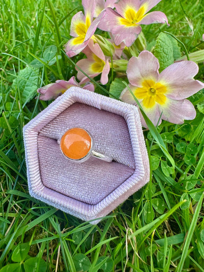Orange Carnelian Ring