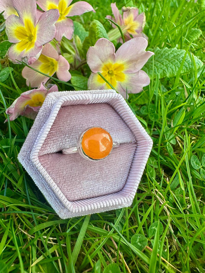 Orange Carnelian Ring