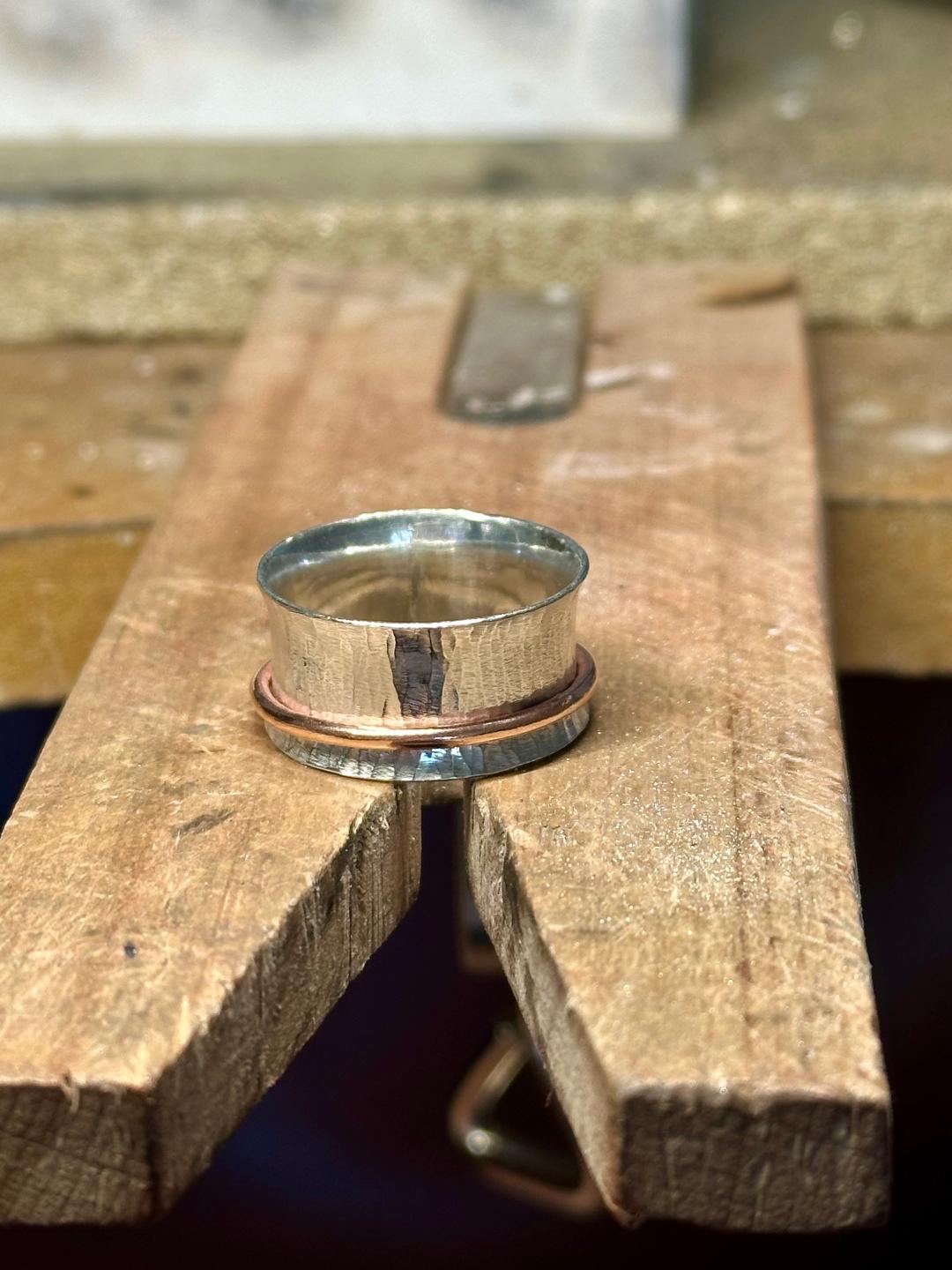 Rust and Rhyme Spinner Ring