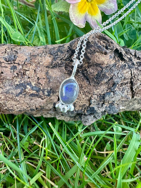 Teeny labradorite necklace