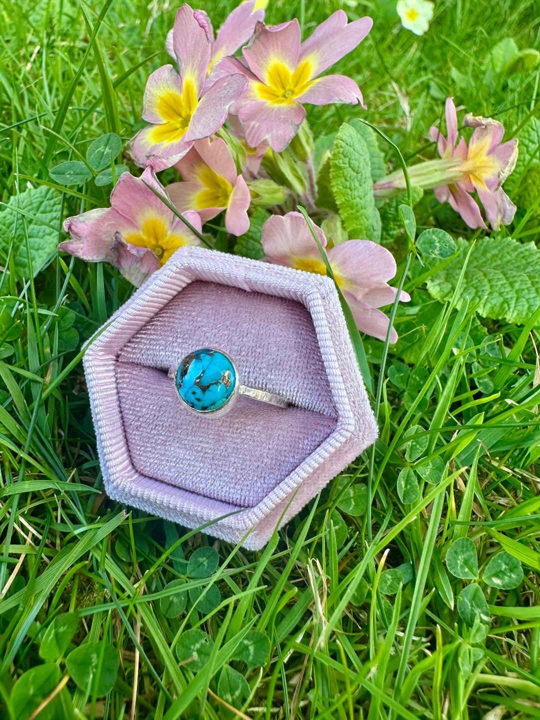 Copper Turquoise Ring